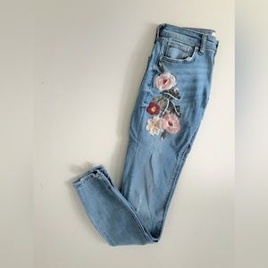 Embroidered Vintage Denim Jeans